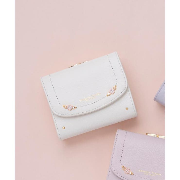 オフホワイト | フラワーパール 折財布 | Samantha Thavasa Petit Choice