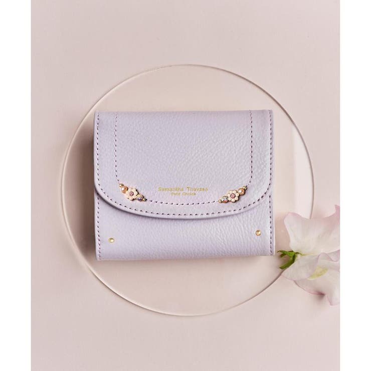 ラベンダー | フラワーパール 折財布 | Samantha Thavasa Petit Choice
