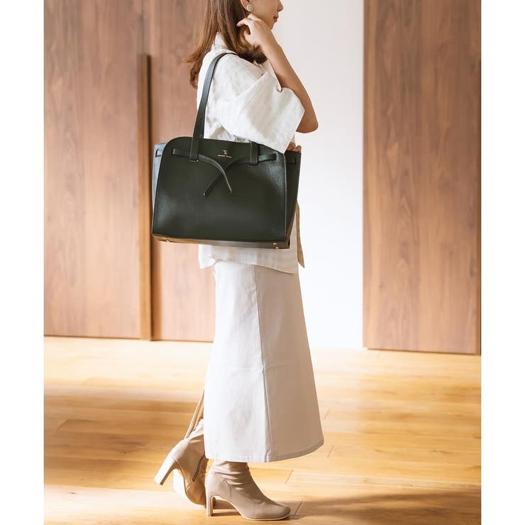 グリーン | ベルトデザイン トートバッグ大サイズ | Samantha Thavasa