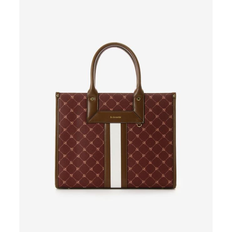ワインレッド | モノグラム センターライントートバッグ(大) | & chouette