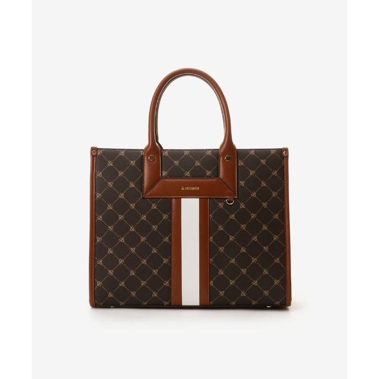 ダークブラウン | モノグラム センターライントートバッグ(大) | & chouette