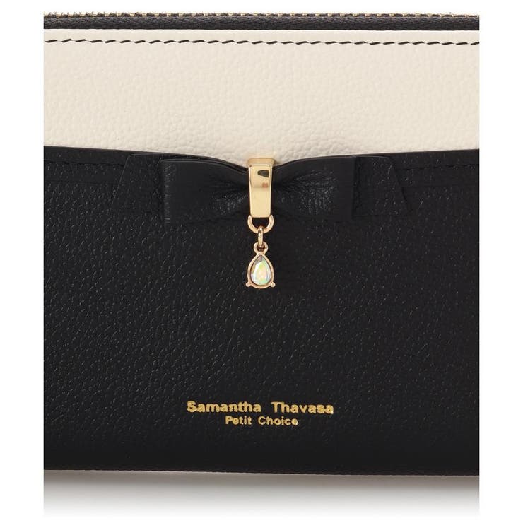 バイカラーリボンビジューラウンド長財布 | Samantha Thavasa Petit Choice | 詳細画像6 