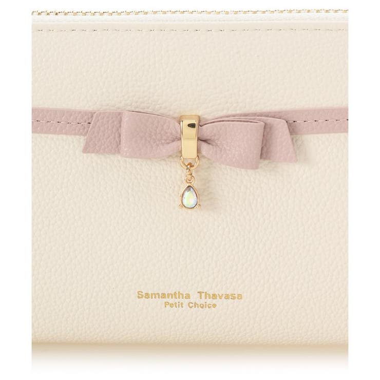バイカラーリボンビジューラウンド長財布 | Samantha Thavasa Petit Choice | 詳細画像14 