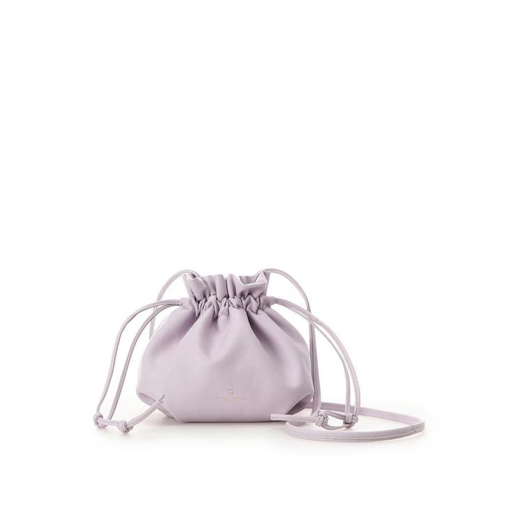ラベンダー | レザーシンプル巾着バッグ | Samantha Thavasa Petit Choice