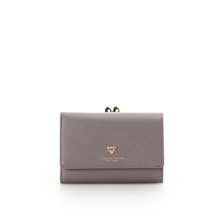 グレージュ | プチリボン口金折財布 | Samantha Thavasa Petit Choice