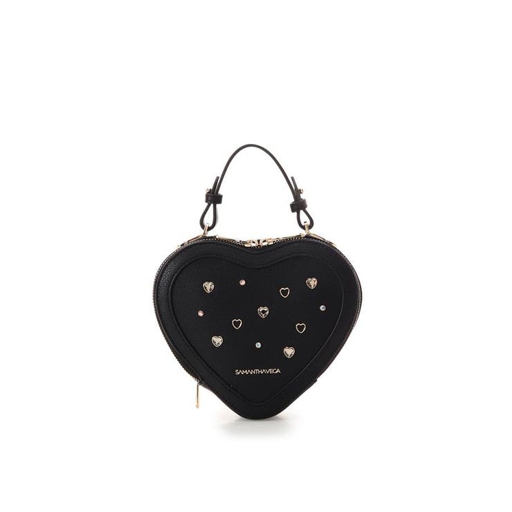 ブラック | ビジューハート型ショルダーバッグ | SAMANTHAVEGA