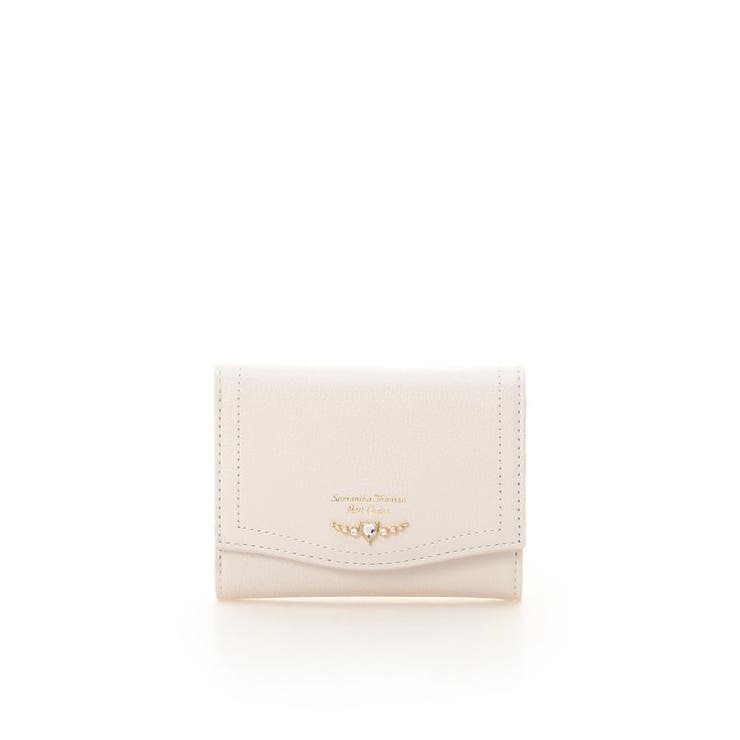オフホワイト | クリアハートビジュー 折財布 | Samantha Thavasa Petit Choice