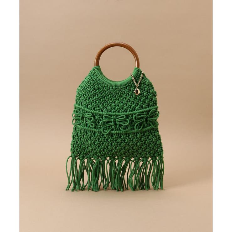 グリーン | ウッドサークル ハンドルバッグ | Samantha Thavasa