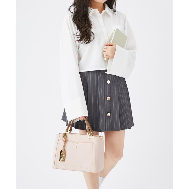 ホワイト | ビジュー付きハンドバッグ | & chouette