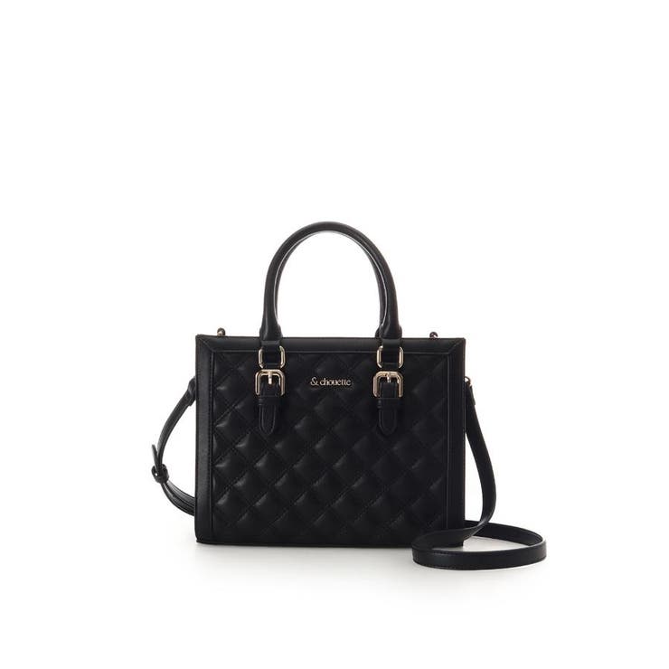 ブラック | キルティングスクエアバッグ | & chouette