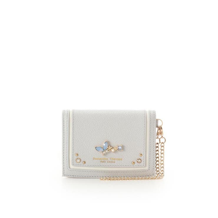 ライトブルー | バタフライビジュー パスケース | Samantha Thavasa Petit Choice