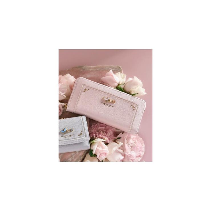 ピンク | バタフライビジュー 長財布 | Samantha Thavasa Petit Choice