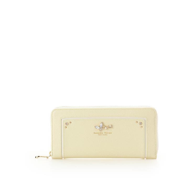 ペールイエロー | バタフライビジュー 長財布 | Samantha Thavasa Petit Choice