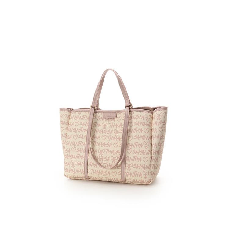 スクリッタ柄キャンバスデザイン合皮トートバッグ | Samantha Thavasa | 詳細画像12 