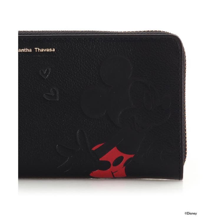 サマンサタバサ　ミニーマウス　コレクション　長財布　牛革　レッド　型押し　希少 サマンサタバサ Samantha Thavasa 「ミニーマウス」コレクション