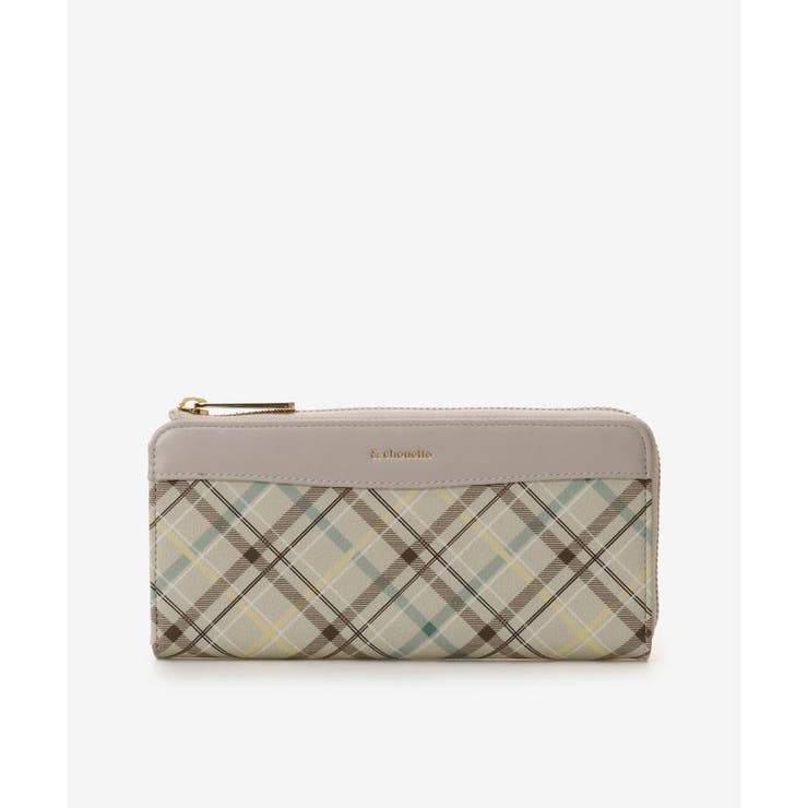 オフホワイト | チェック柄長財布 | & chouette