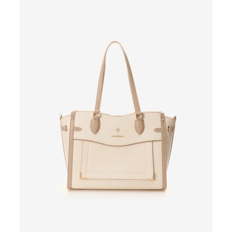 オフホワイト | シンプルビジューA4トートバッグ | SAMANTHAVEGA