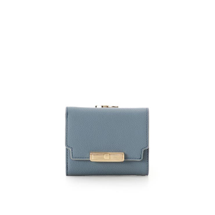 ライトブルー | リボンモチーフ金具 口金折財布 | Samantha Thavasa