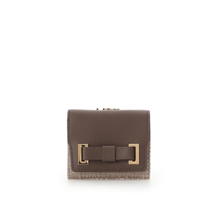 グレージュ | ループツイードデザイン エムシュシュⅢ 口金折財布 | Samantha Thavasa