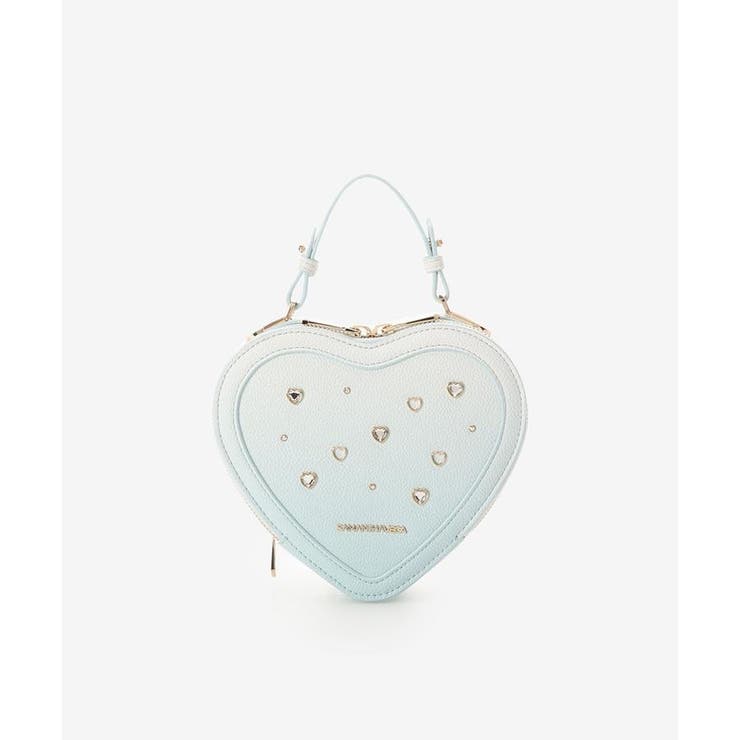 ミント | グラデーションビジューハート型ショルダーバッグ | SAMANTHAVEGA