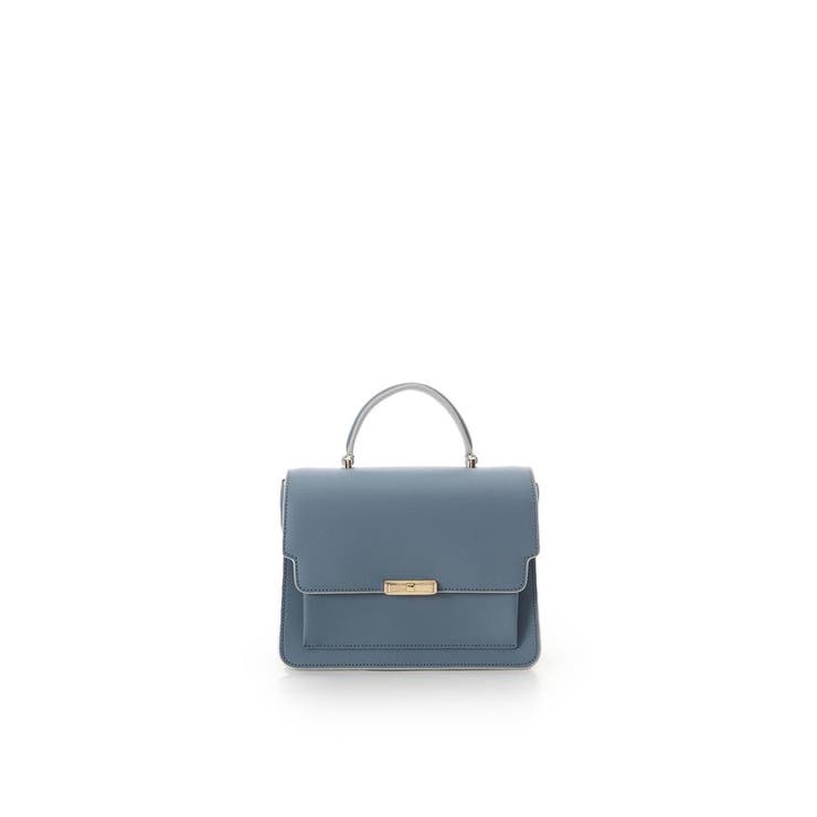 ライトブルー | リボンモチーフ金具スプリットレザーワンハンドルバッグ | Samantha Thavasa