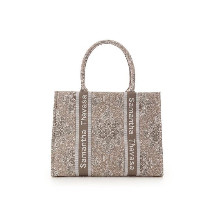 エキゾチックモチーフジャガードトートバッグ[品番：STJW0014674