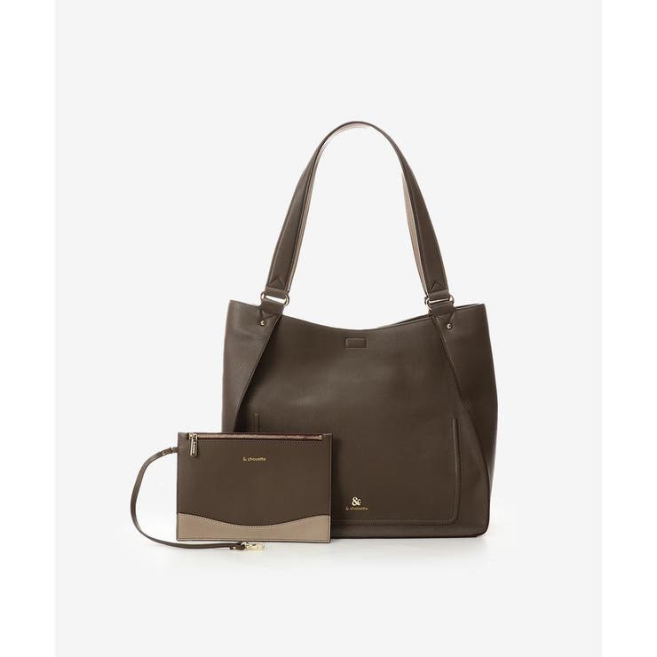 ブラウン | ポーチ付きトートバッグ | & chouette