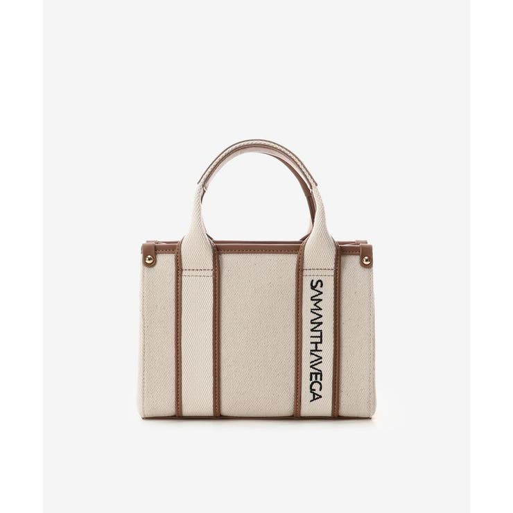 オフホワイト | ロゴテープキャンバスショルダーバッグ（ミニ） | SAMANTHAVEGA