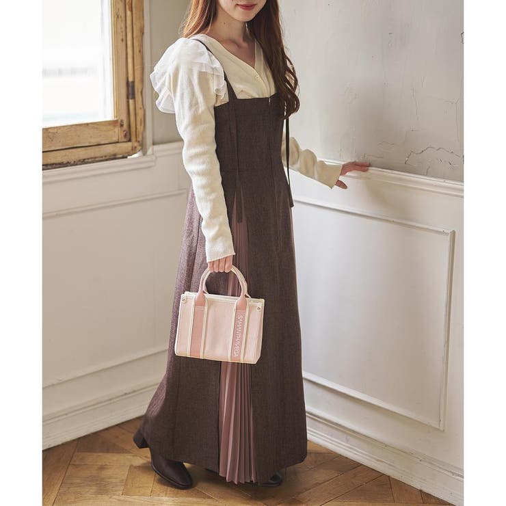 ピンク | ロゴテープキャンバスショルダーバッグ（ミニ） | SAMANTHAVEGA