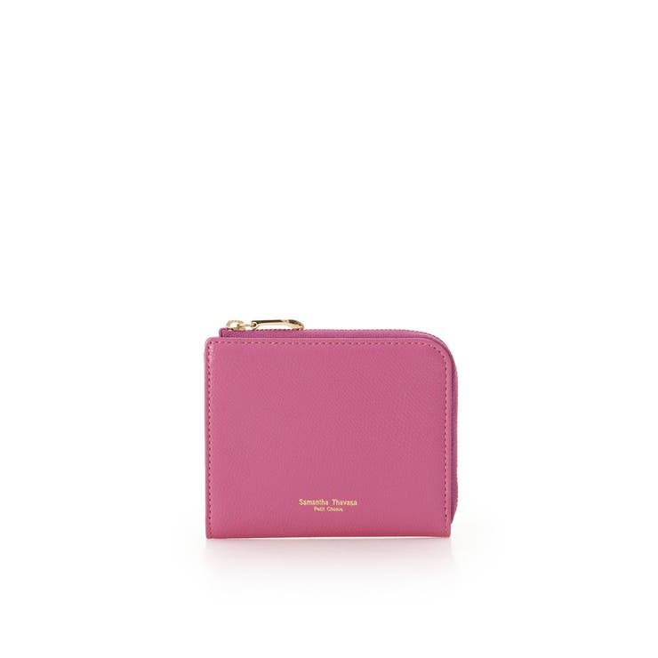 フューシャピンク | シンプルL字ファスナー 折財布 | Samantha Thavasa Petit Choice