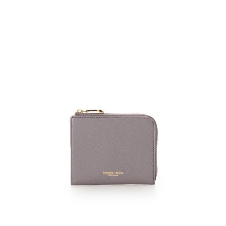 グレージュ | シンプルL字ファスナー 折財布 | Samantha Thavasa Petit Choice