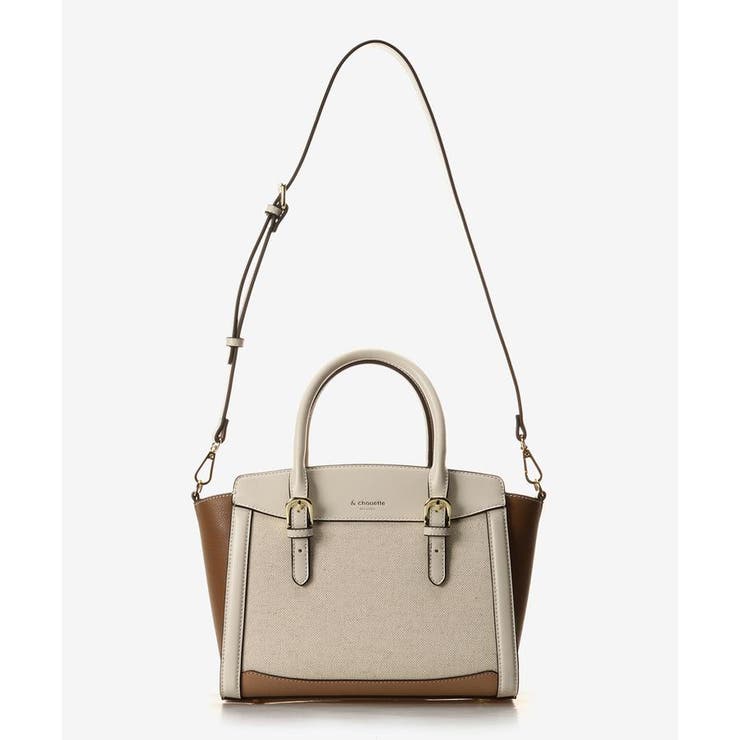 バイカラーキャンバスハンドバッグ | & chouette | 詳細画像12 