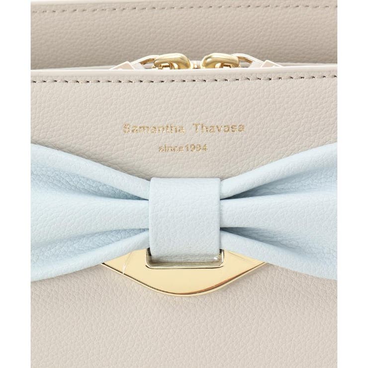 バイカラーリボンモチーフ スプリットレザーショルダーバッグ | Samantha Thavasa | 詳細画像17 
