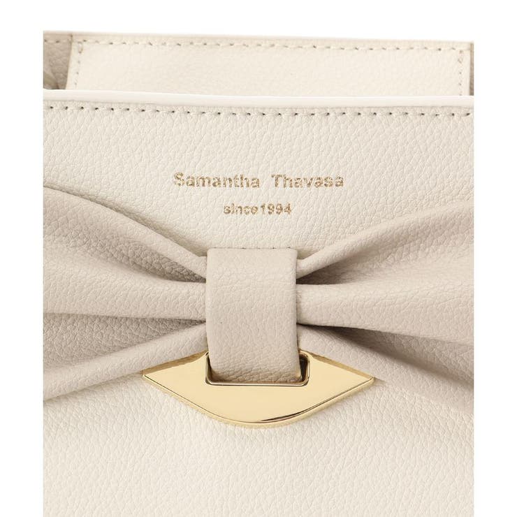 バイカラーリボンモチーフ スプリットレザーハンドバッグ | Samantha Thavasa | 詳細画像6 