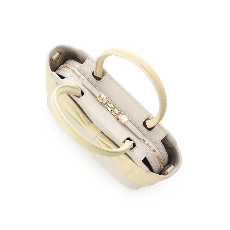 バイカラーリボンモチーフ スプリットレザーハンドバッグ | Samantha Thavasa | 詳細画像12 