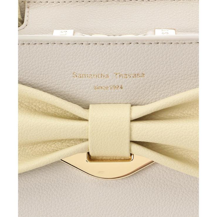 バイカラーリボンモチーフ スプリットレザーハンドバッグ | Samantha Thavasa | 詳細画像14 