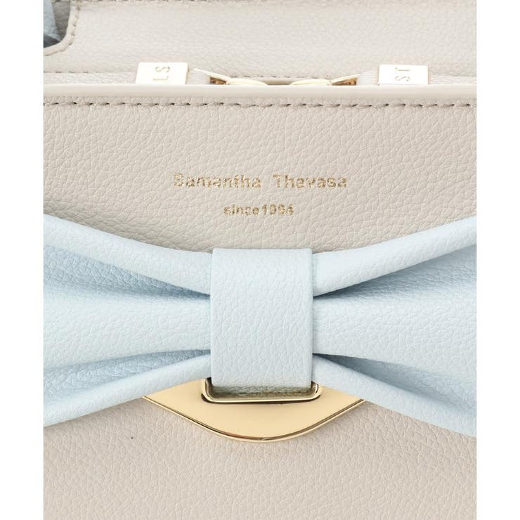 バイカラーリボンモチーフ スプリットレザーハンドバッグ | Samantha Thavasa | 詳細画像20 