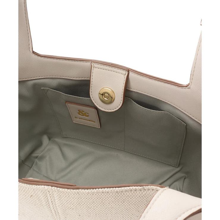 キャンバスバイカラーハンドバッグ | & chouette | 詳細画像14 