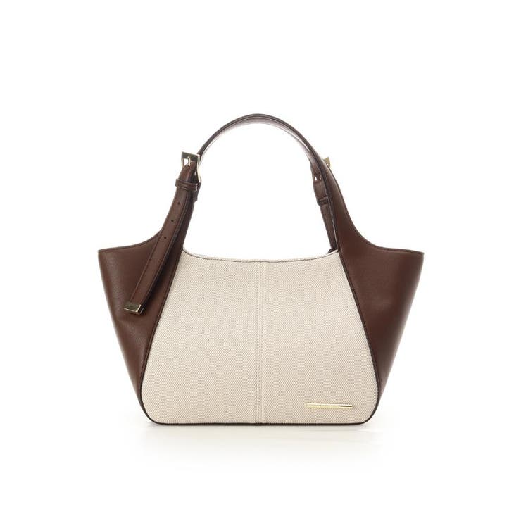 アンドシュエット chouette バイカラーハンドバッグ ダークブラウン アンドシュエット & chouette バイカラー2wayハンドバッグ