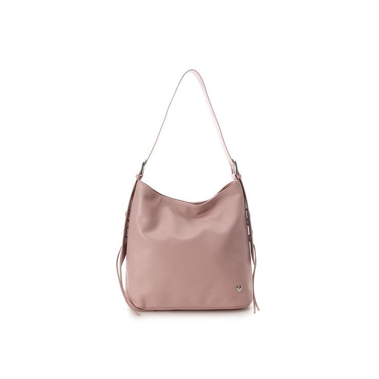 ピンクベージュ | ワイドベルトワンショルダーソフトバッグ | & chouette