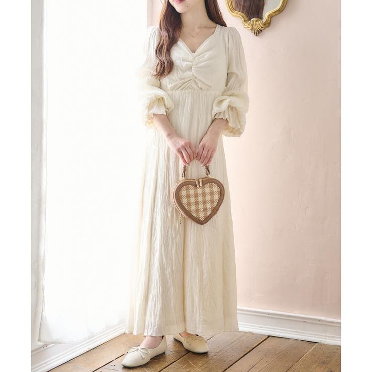 ブラウン | ギンガムチェックハート型ショルダーバッグ | SAMANTHAVEGA