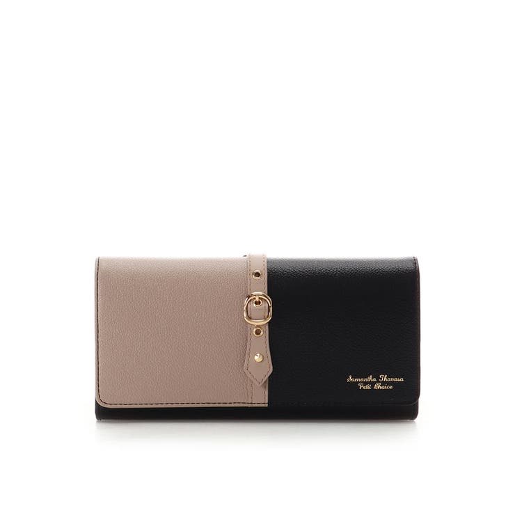 バイカラーフロントベルト 長財布[品番：STJW0014109]｜Samantha