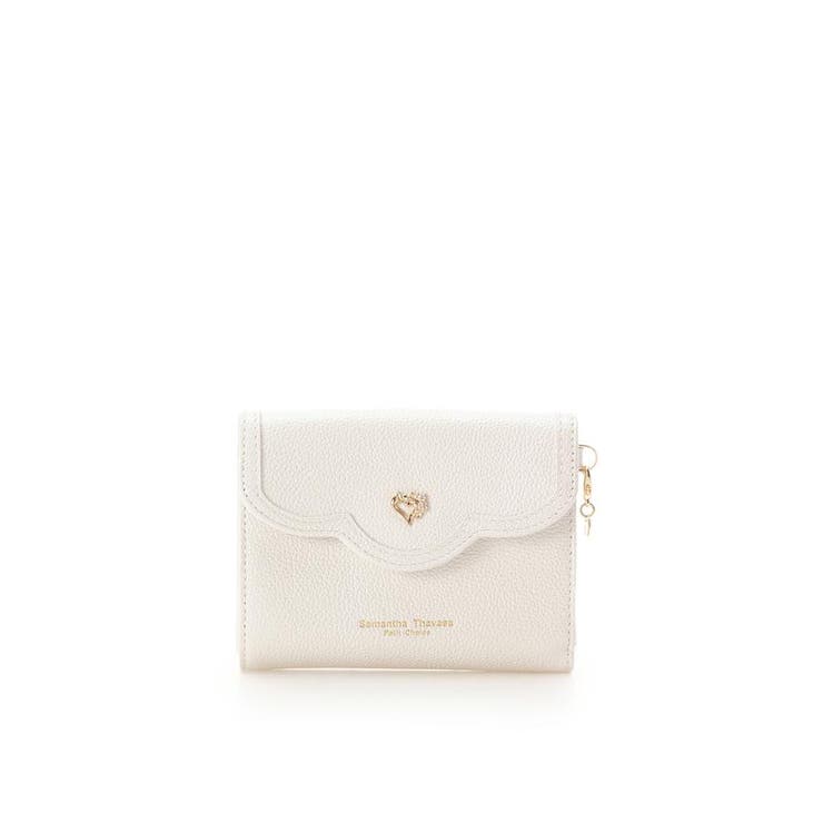 ホワイト | スカラップハート 折財布 | Samantha Thavasa Petit Choice