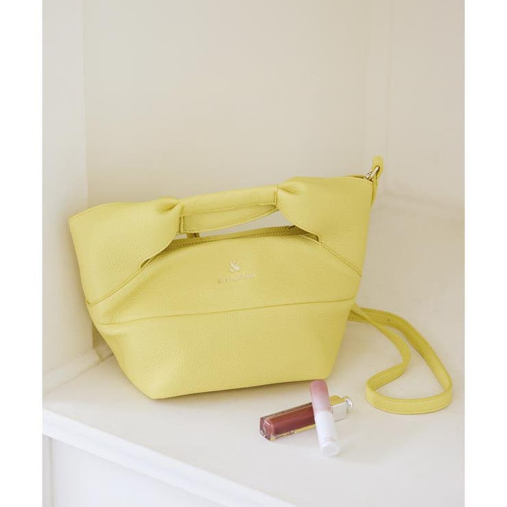 イエロー | リボンライクハンドル バッグ | & chouette