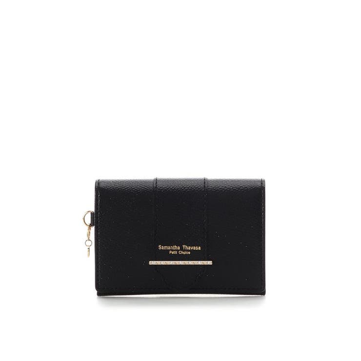 ブラック | センターバーモチーフ カードケース | Samantha Thavasa Petit Choice