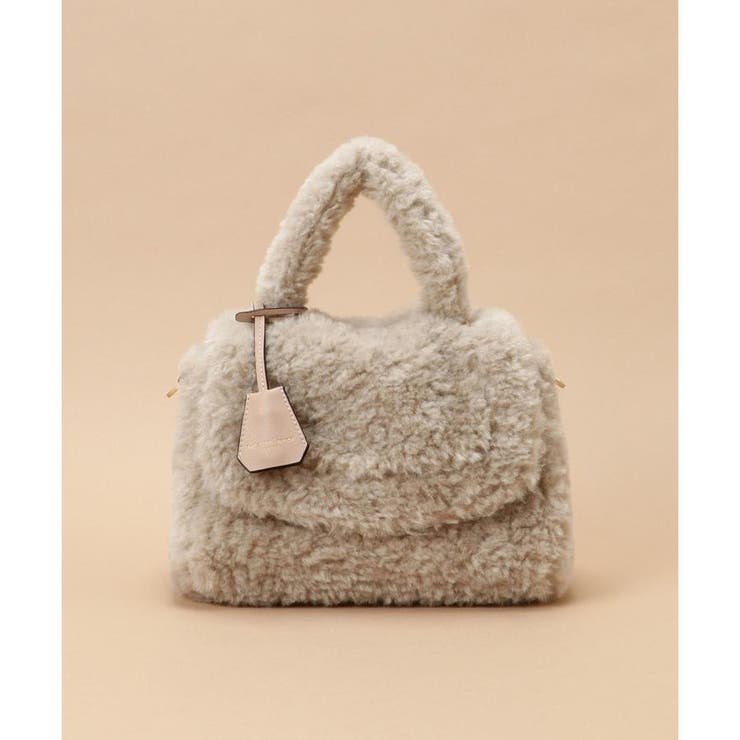 グレージュ | ソフトファー ハンドバッグ | Samantha Thavasa