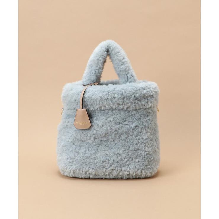 ライトブルー | ソフトファー トートバッグ | Samantha Thavasa