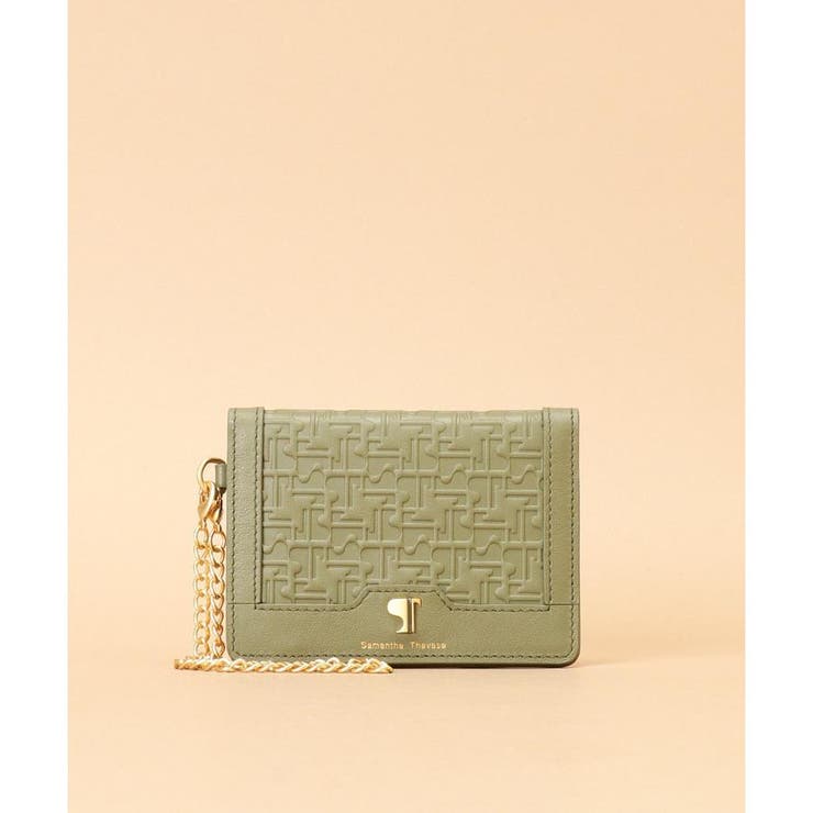 カーキ | Pomme d'espoir ポムディスポワール 型押しパスケース | Samantha Thavasa