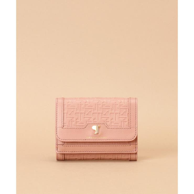 ピンクベージュ | Pomme d'espoir ポムディスポワール 型押しミニ財布 | Samantha Thavasa