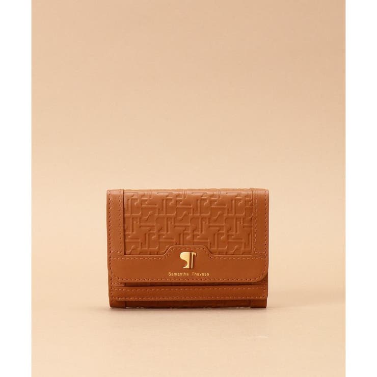 キャメル | Pomme d'espoir ポムディスポワール 型押しミニ財布 | Samantha Thavasa